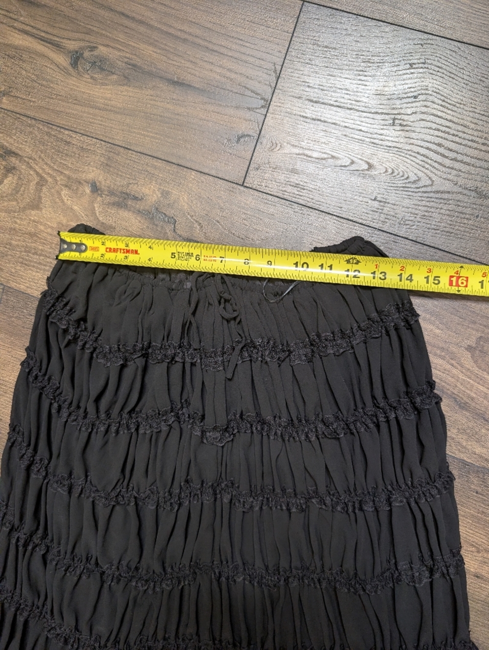 Mable Black Smocked Halter Crop Top & Maxi Skirt Set Size Medium - Picture 8 of 10